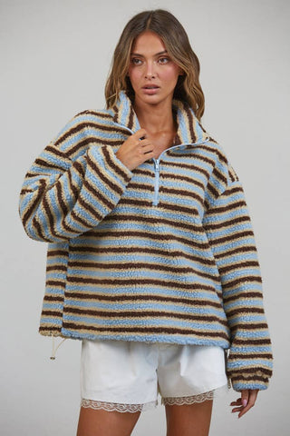 The Alpine Striped Sherpa Fleece