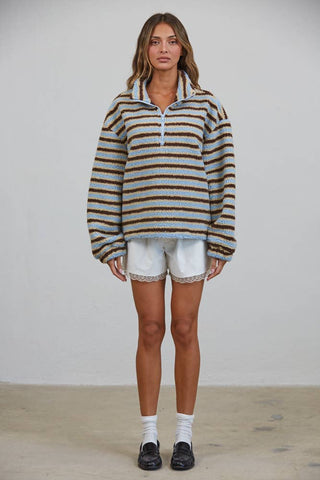 The Alpine Striped Sherpa Fleece