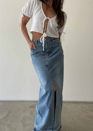 denim maxi skirt, denim skirt, vintage denim, vintage denim skirt