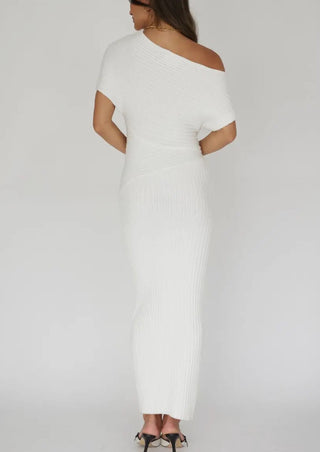 white off the shoulder dress, engagement dress, bachelorette dress, white dress, white sweater dress, bride, sweater dress