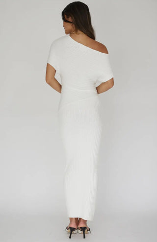 white off the shoulder dress, engagement dress, bachelorette dress, white dress, white sweater dress, bride, sweater dress