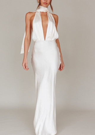 halterneck maxi dress, silk dress, fancy dress, classy dress, bridesmaid dress, summer dress, spring dress,