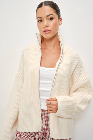 Vail Ribbed Two-Way Cardigan