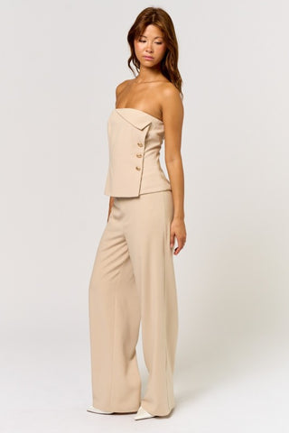 Tube Top, Contrast Buttons, Minimalist Style, Statement Detail, Summer Top, Layering Piece, Trendy Basics