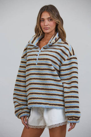 The Alpine Striped Sherpa Fleece