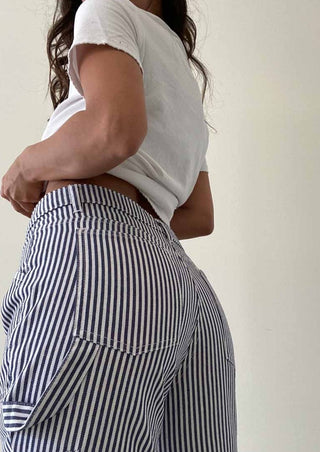 striped pant, navy striped pant, cargo pant, striped cargo pant, navy cargo pant