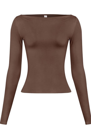 boat neckline top, basic top, basic long sleeve, boat line long sleeve top, basic long sleeve top.