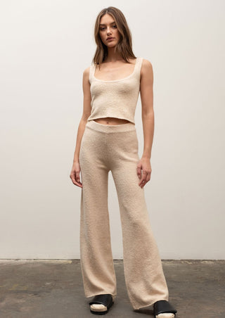 wide leg pant, lounge pant, wide leg lounge pant, lounge outfit, spring outfit, oatmeal set, oatmeal lounge set, neutral set, sweater set