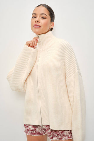 Vail Ribbed Two-Way Cardigan