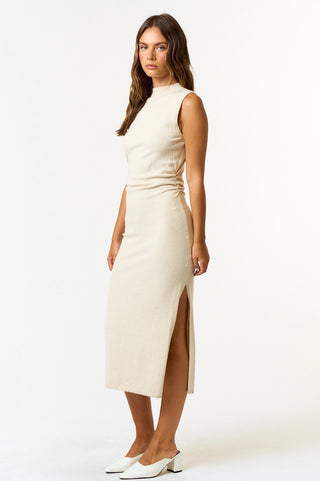 Juliette Mock Neck Sleeveless Midi Dress