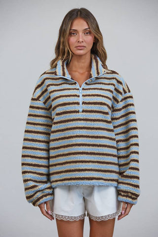 The Alpine Striped Sherpa Fleece