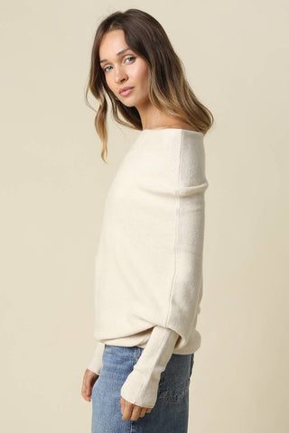 The Dune Asymmetric Off-Shoulder Sweater