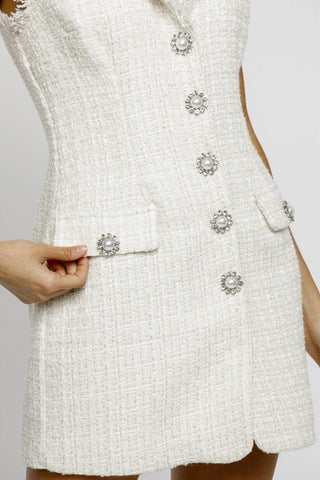 Tinsley Tweed Collar Mini Dress