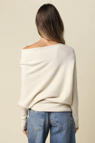 The Dune Asymmetric Off-Shoulder Sweater