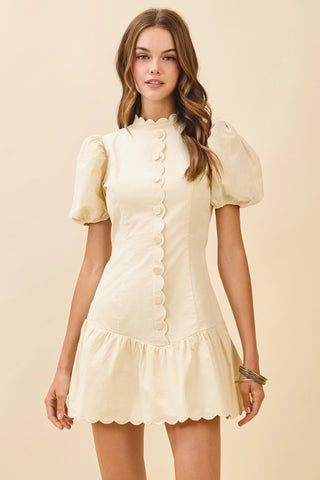 Serafina Scalloped Detail Fitted Dress Rad & Co. Serafina Scalloped Detail Fitted Dress Rad & Co.