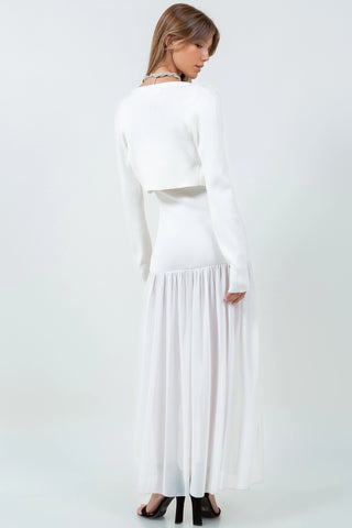 Alice Two-Piece Knitted Dress with Cardigan