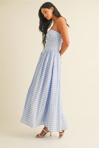 Wisteria Dropwaist Strapless Maxi Dress
