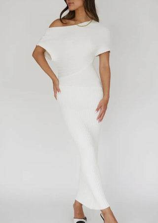 white off the shoulder dress, engagement dress, bachelorette dress, white dress, white sweater dress, bride, sweater dress