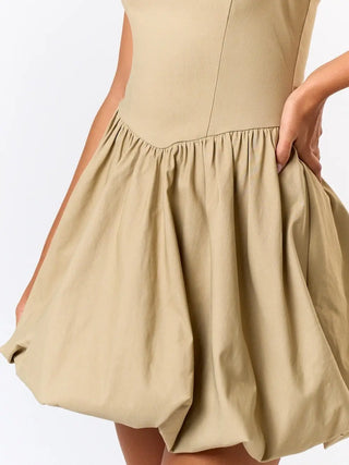Dovie Mini Halter Bubble Hem Dress