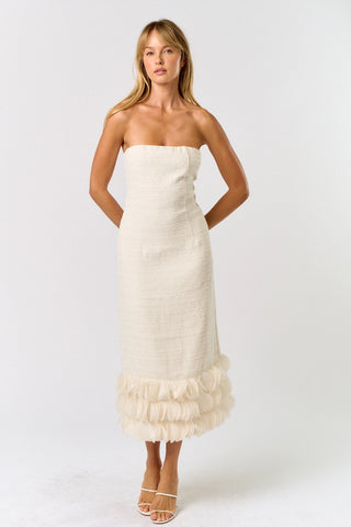 Raeyn Floral Texture Tweed Dress