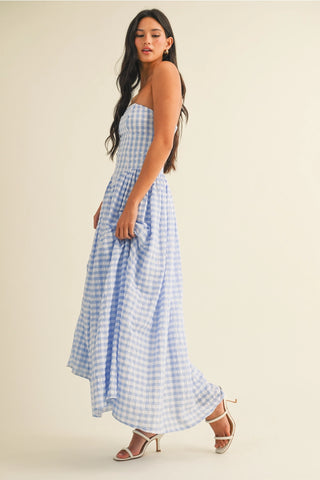 Wisteria Dropwaist Strapless Maxi Dress