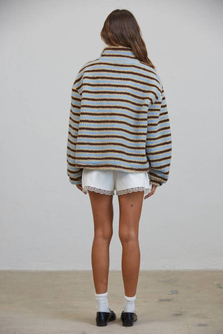 The Alpine Striped Sherpa Fleece