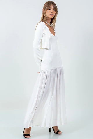 Alice Two-Piece Knitted Dress with Cardigan