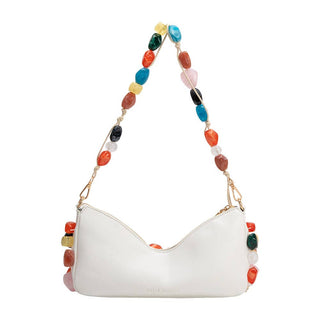 Rhodes Ivory Leather Shoulder Bag