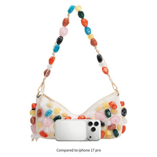 Rhodes Ivory Leather Shoulder Bag