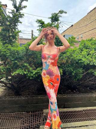 Golden Hour Lace Strap Maxi Dress