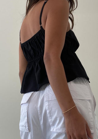 Lace trim cami top, lace top, lace cami, black cami top, summer top