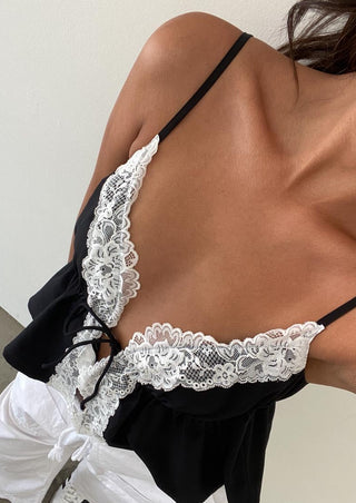 Lace trim cami top, lace top, lace cami, black cami top, summer top