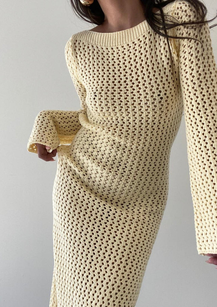 crochet cover-up, swimsuit cover-up, crochet dress, crochet maxi dress, yellow dress