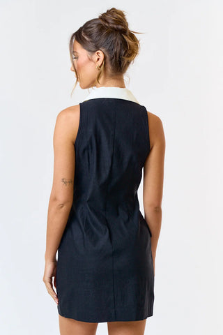 Leonora Contrast Sleeveless Blazer Dress