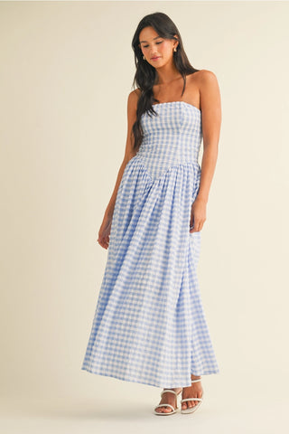 Wisteria Dropwaist Strapless Maxi Dress