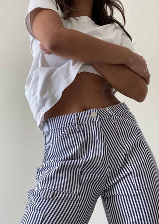 striped pant, navy striped pant, cargo pant, striped cargo pant, navy cargo pant