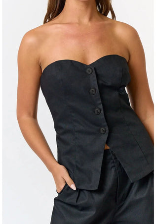 two piece linen set, linen shorts, linen tube top, linen button down top, linen outfit set, summer outfit