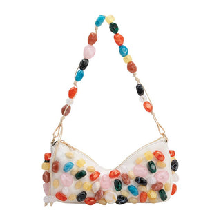 Rhodes Ivory Leather Shoulder Bag