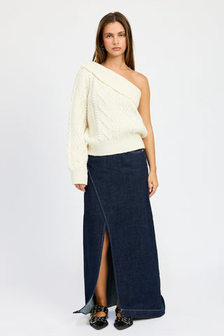 Matilda Oversized One Shoulder Sweater