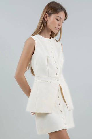 Vivi Sleveless Button Down Top