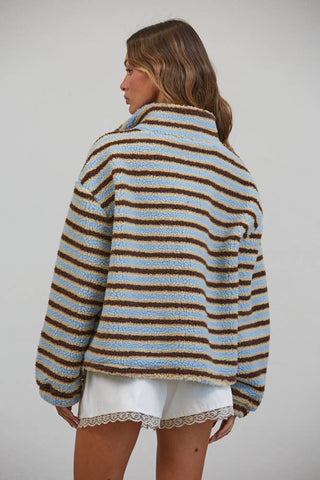 The Alpine Striped Sherpa Fleece