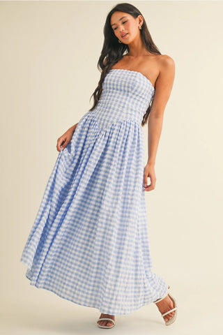 Wisteria Dropwaist Strapless Maxi Dress
