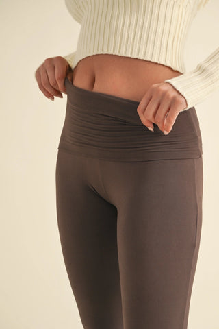 Parker Soft Knit Leggings - Chocolate