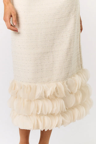 Raeyn Floral Texture Tweed Dress