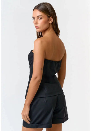 two piece linen set, linen shorts, linen tube top, linen button down top, linen outfit set, summer outfit