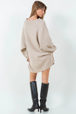 Sonja Oversized V-Neck Knitdown Sweater
