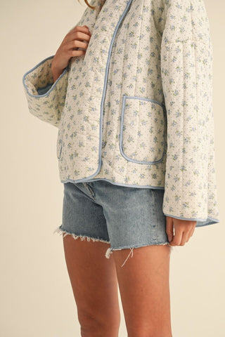 Callie Floral Print Quilt Jacket
