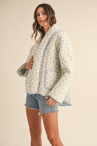 Callie Floral Print Quilt Jacket