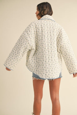 Callie Floral Print Quilt Jacket