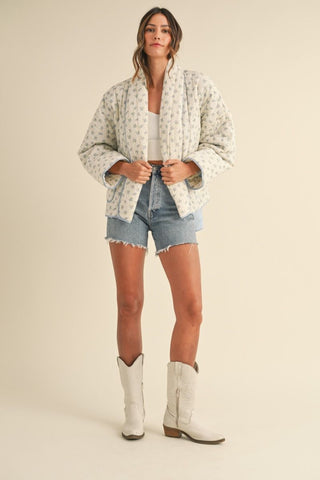 Callie Floral Print Quilt Jacket